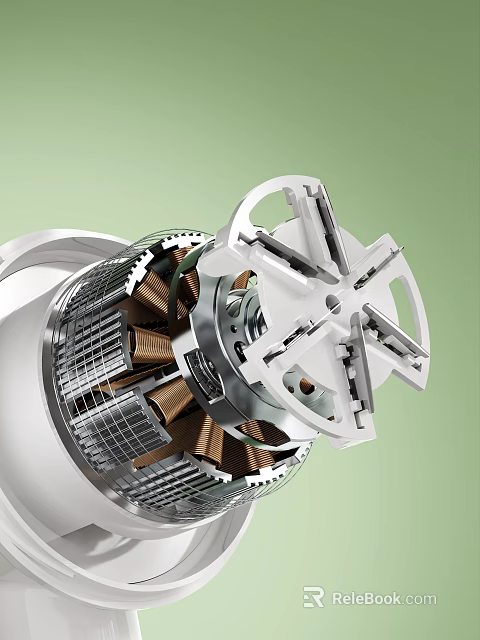 High Precision Motor Internal Components With Metal Gears And Copper Coils 3d model 
