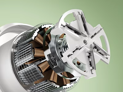 High Precision Motor Internal Components With Metal Gears And Copper Coils 3d model