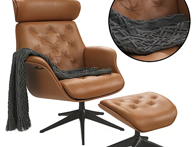 Leather Chair Recliner Office Chair Boss Chair 3d model