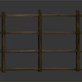 Natural Wooden Multi Tier Shelf Unit For Home Storage And