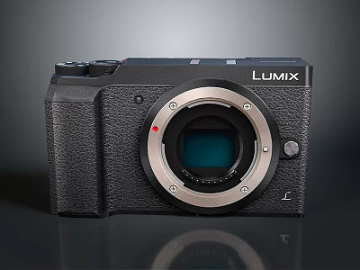LUMIX Digital Camera Black Body Design With Lens Mount And Ergonomic Grip 3d model
