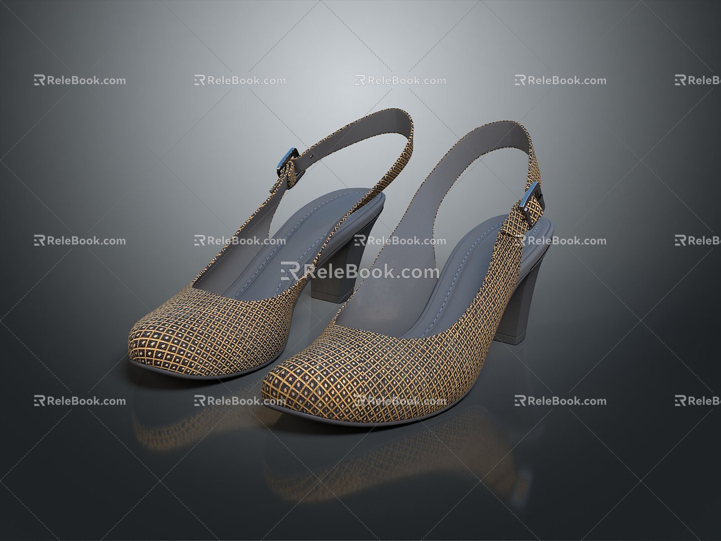 High Heels Stiletto Shoes Stiletto Heels Thick Heel Shoes 3d model