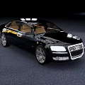 Black Audi Luxury Sedan With Beige Leather Seats And Glossy Exterior Finish