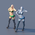 Underwear model game character woman 3d model