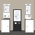 Commercial Self Service Kiosks with Touchscreen Displays Modern Design for Business Use