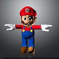 Mario Plush Toy With Red Hat Blue Overalls White Gloves And Outstretched Arms