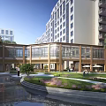 Modern Meets Traditional Architecture Courtyard Design With Water Pond Greenery And Community Seating