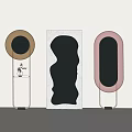 Modern mirror Internet red mirror 3d model