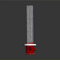 Flange Mounted Red Electric Heating Element With Multiple Silver Tubes For Household Use