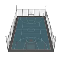 Outdoor Soccer Field With Enclosed Fence White Markings And Goalposts