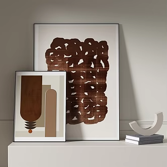 Simple abstract decorative painting 3d model