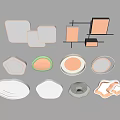 Modern Ceiling Lights With Square Round Oval And Irregular Shape Designs 3d model