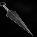 Metal Spearhead Weapons With Two Different Styles Spiral Handle And Ring Detail