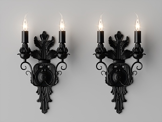 European-style wall lamp 3d model