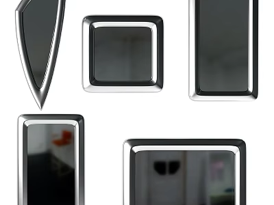 Modern Mirror Designs With Various Shapes And Sleek Frame For Home Interior 3d model