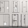 Multiple Modern Shower Sauna Styles Featuring Glass Enclosures Towel Racks and Shower Heads