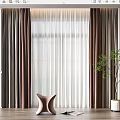 Modern Curtains 3d model