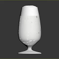Artistic Glass Sculpture Carving With Cup Shape Transparent Design And Yellow Details