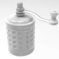 Classic Manual Kitchen Grinder Appliance With Perforated Design Handle And Top Knob