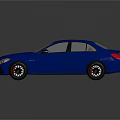 Blue Sports Car Exterior With Sleek Design And Black Alloy Wheels