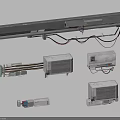 Air Conditioner Fan Components with Heat Sinks Wiring and Multiple Parts