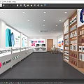 Modern Mobile Phone Store Digital Store Mobile Phone Accessories Store Digital Store Telecom Business Hall Nakajima Display Desk 3d model
