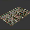 Traditional Colorful Decorative Structure With Intricate Patterns And Symmetric Design