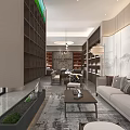 Traditional Chinese Teahouse With Display Shelves And Teaware