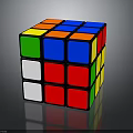 Colorful Rubik's Cube With Multiple Colored Squares And Shiny Surface