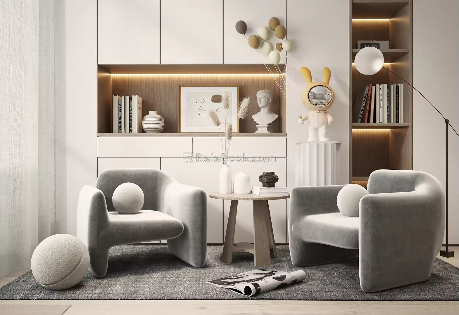 Modern Casual Sofa Combination Leisure Chair Single Sofa 3d model