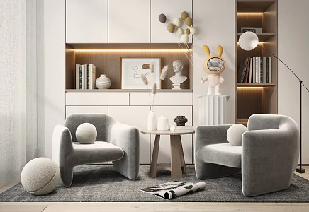 Modern Casual Sofa Combination Leisure Chair Single Sofa 3d model