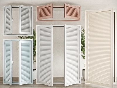 shutter door and window combination shutter door shutter 3d model