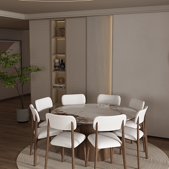 Dining chair combination 3d model