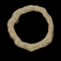 Natural Circular Textured Stone Wall Decor With Rough Surface Design
