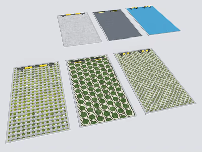 Parking Lot Surface Materials Featuring Different Patterns And Color Choices For Design 3d model