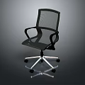 Ergonomic Black Mesh Office Chair With Armrests And Five Star Base Wheels