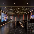 Modern Luxury KTV Room with Screens and Ambient Lighting