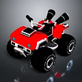 Rough Terrain Suitable For All Terrain Vehicle With Big Tires And Exhaust Pipes