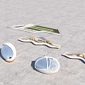 Modern Architectural Models With Green Roofs Streamlined Shapes And Dome Designs 3d model