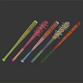 Wooden Baseball Bats With Various Handle Colors And Decorative Nails For Daily Use
