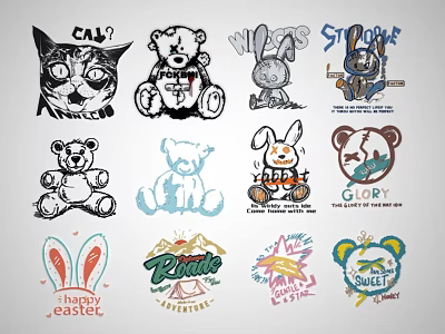 Cute Cartoon Animal Wall Decor With Various Playful Characters And Designs 3d model