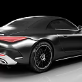 Luxury Black Sports Car With Sleek Exterior Streamlined Design And Alloy Wheels