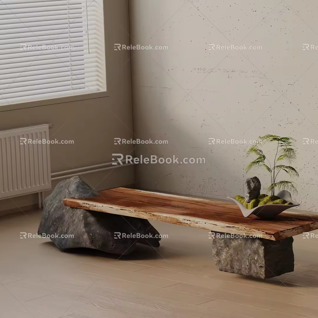 Modern shoe changing stool 3d model