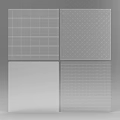 Four Square Perforated Metal Panels With Grid Patterns For Modern Design