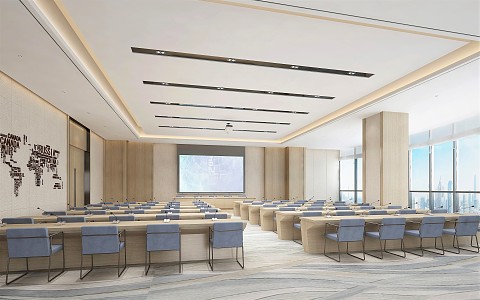 Modern Conference Hall Report Hall 3d model