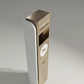 Modern Vertical Drinking Water Dispenser With Gold White Design And Filter System 3d model