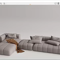 Modern corner sofa multiplayer sofa 3d model