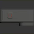 Gray Desktop Computer With Display Screen Showing Red Digital Numbers Square Panel And Speaker Holes