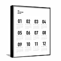 2019 Calendar With Clear Monthly Dates And Minimalist Wall Layout