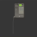 Public Payphone Structure With Green Display Keypad And Coin Slot